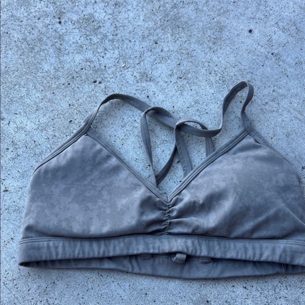 Heather Charcoal Grey Women's Aurolo Performance Adjustable Strap Sports Bra